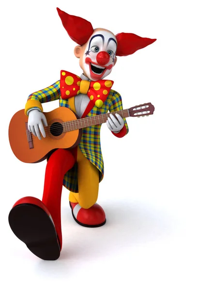 Spaß Cartoon Figur Mit Gitarre — Stockfoto