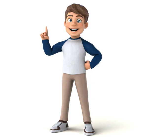 Cartoon Character Fun Teenager — Stock Photo, Image