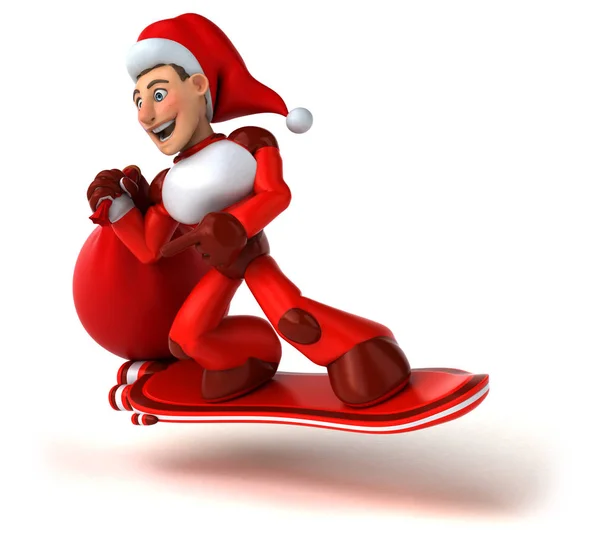 Fun Super Santa Claus Illustration — Stock Photo, Image