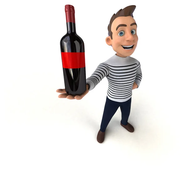 酒后玩乐3D卡通人物 — 图库照片