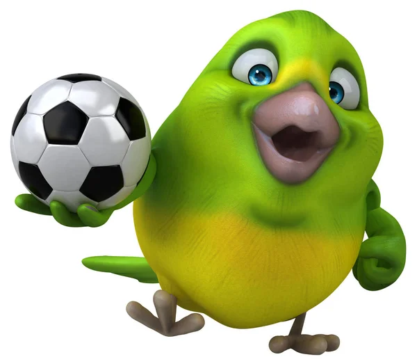 Pájaro Divertido Con Pelota Ilustración — Foto de Stock