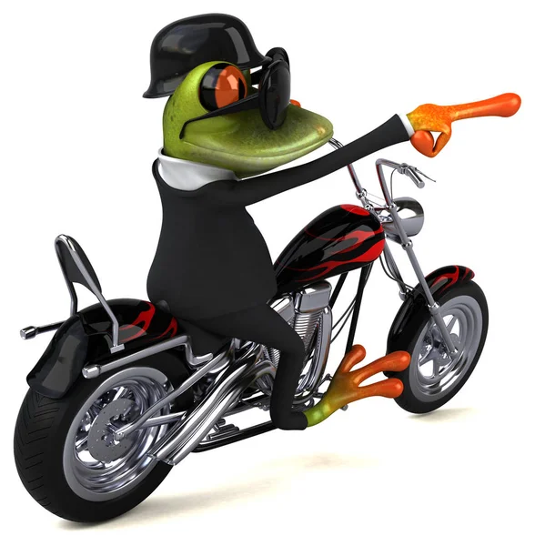 Divertida Motocicleta Ilustração — Fotografia de Stock