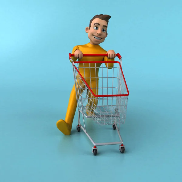 Zeichentrickfigur Einkaufen — Stockfoto