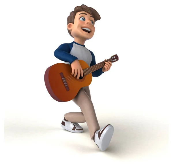 Fun Cartoon Character Guitar — Stock Photo, Image