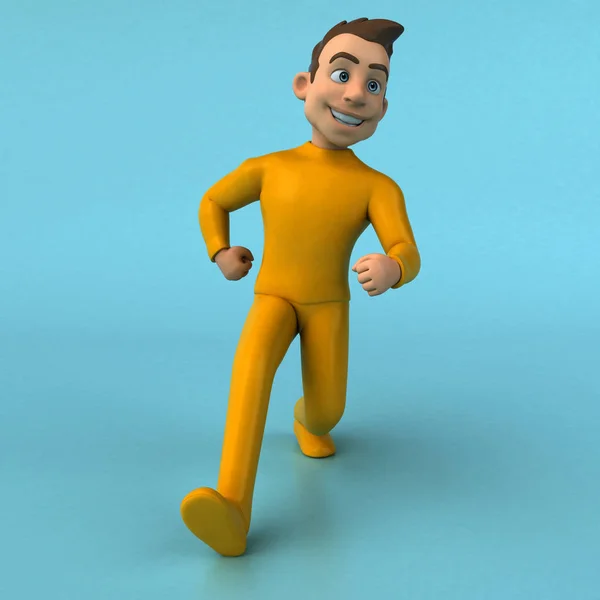 Diversión Personaje Amarillo Dibujos Animados — Foto de Stock