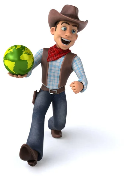 Fun Cartoon Character Planet — Stock Photo, Image