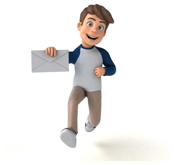 Cartoon Character Fun Teenager Letter — Stock Photo, Image