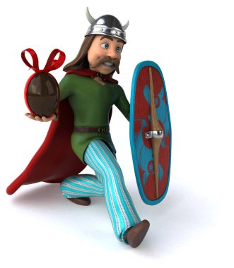 Yumurtalı 3D çizgi film karakteri