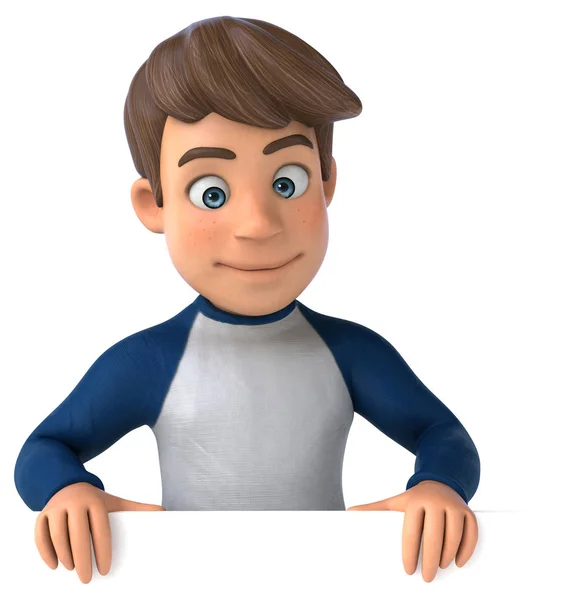 Cartoon Character Fun Teenager — Stock Photo, Image