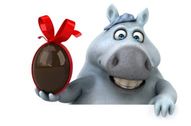 Yumurtalı 3D çizgi film karakteri