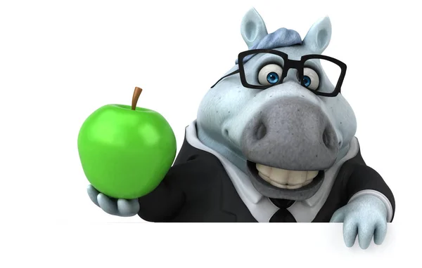 Fun Horse Apple Illustration — Stock Photo, Image