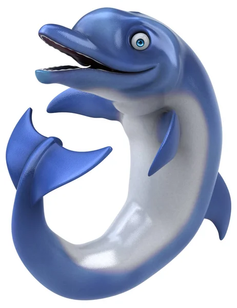 Zabawne Dolphin Ilustracja — Zdjęcie stockowe