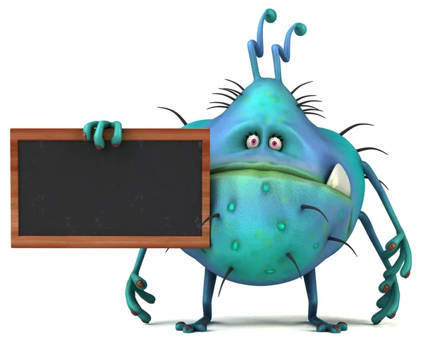 Fun Germ Bug Monster Chalkboard — Stock Photo, Image
