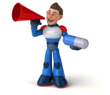 Haplı 3D çizgi film karakteri