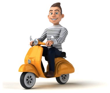 Scooter 'da 3 boyutlu eğlenceli çizgi film karakteri