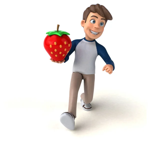 Cartoon Character Strawberry — Stock Photo, Image