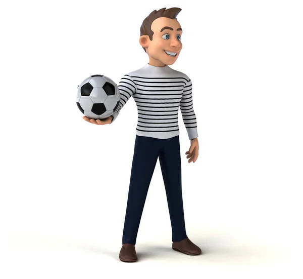 Personaje Dibujos Animados Con Bola — Foto de Stock