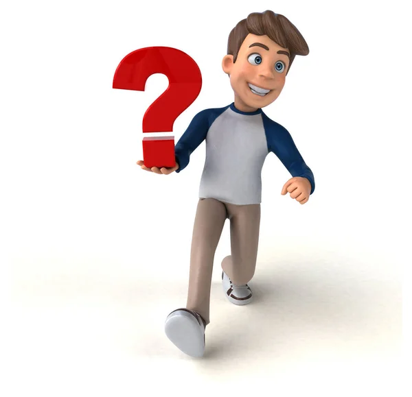 Cartoon Character Question — Stock Photo, Image