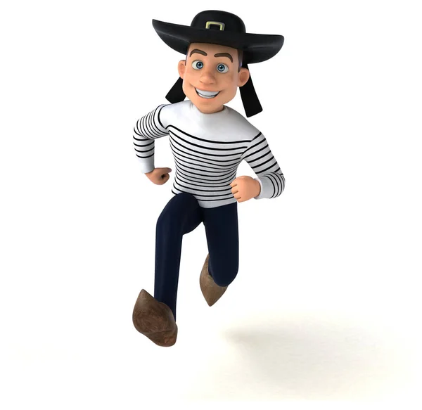 Fun Cartoon Breton Character — Stock Photo, Image