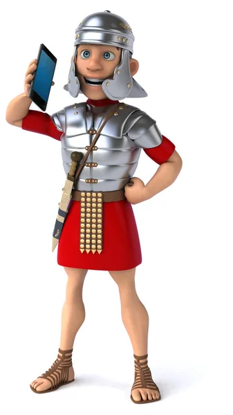 有趣的罗马士兵 3D插图 — 图库照片