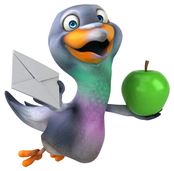 Fun Cartoon Character Apple — Stock Photo, Image