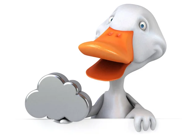 Fun Duck Cloud Illustration — Stock Photo, Image