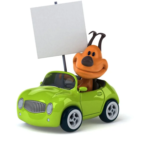 Leuk Personage Auto Illustratie — Stockfoto