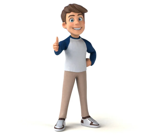 Cartoon Character Fun Teenager — Stock Photo, Image