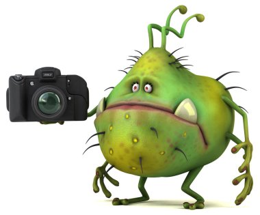 Kamera - 3d çizim ile eğlenceli mikrop