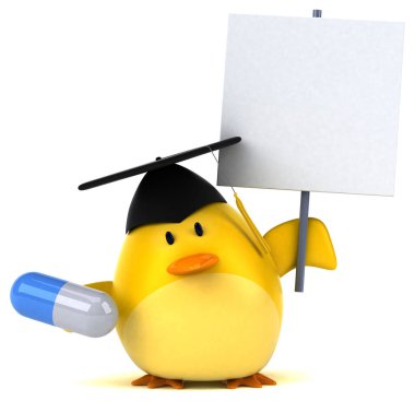 Haplı sarı kuş - 3D Görüntü