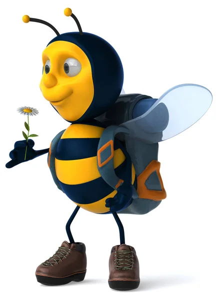 Fun Backpacker Bee Illustration — Stock Photo, Image