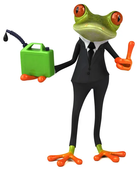 Fun Frog Oil Illustration — Stock Photo, Image