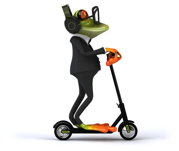 Spaß Grüner Cartoon Frosch — Stockfoto