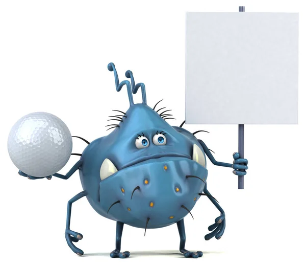 Fun Germ Ball Illustration — Stock Photo, Image