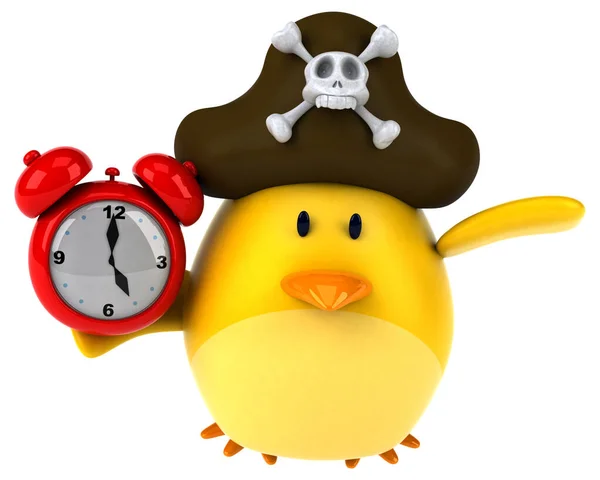 Yellow Bird Clock Illustration — Stock Photo, Image