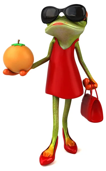 Fun Frog Orange Illustration — Stock Photo, Image