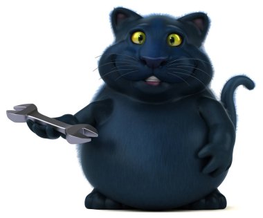 Aracıyla eğlenceli 3d çizgi film karakteri