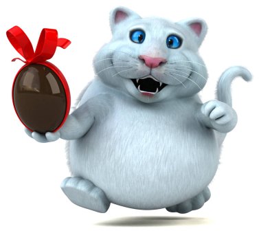 Yumurtalı eğlenceli üç boyutlu çizgi film karakteri