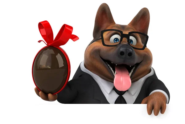 卵と楽しい3D漫画のキャラクター — ストック写真
