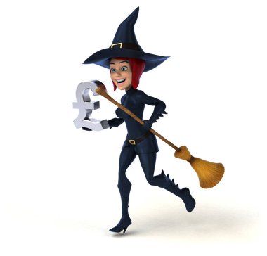 Eğlenceli çizgi film karakteri Lirası - 3d çizim ile