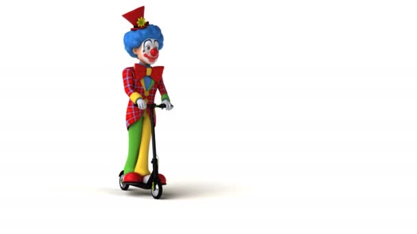 Fun cartoon clown — Stock Video