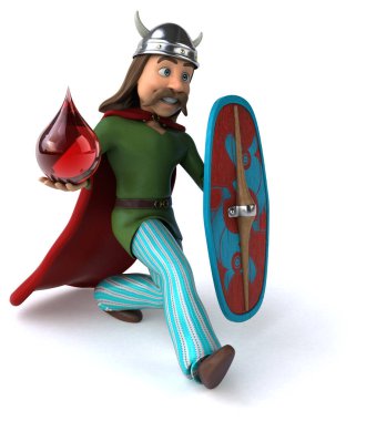 eğlenceli çizgi film karakteri ile damla