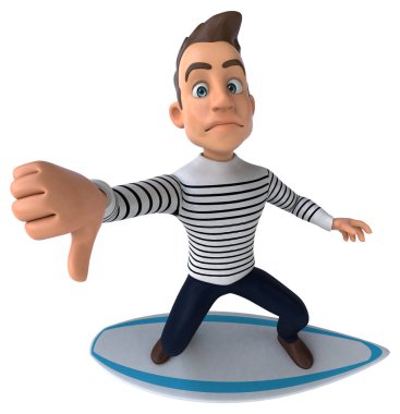Eğlenceli 3D karikatür sıradan karakter 