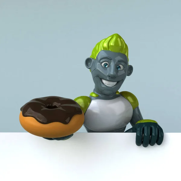 Fun Cartoon Character Donut — Stock Photo, Image