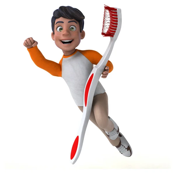 Fun Cartoon Character Toothbrush — Stock Photo, Image