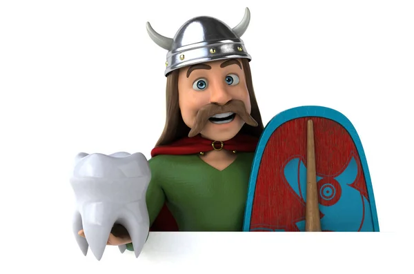 Cartoon Character Tooth Illustration — Stock Photo, Image