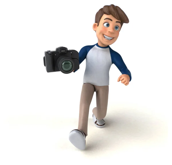 Fun Cartoon Character Camera Illustration — Stock Photo, Image