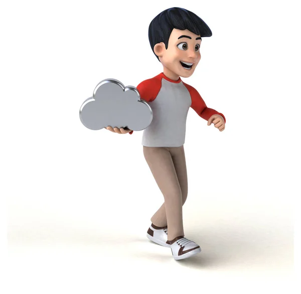 Cartoon Character Cloud Illustration — Stock Photo, Image