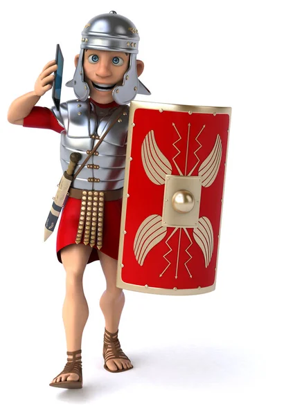Rolig Romersk Soldat Illustration — Stockfoto