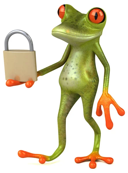 有锁的青蛙 — 图库照片